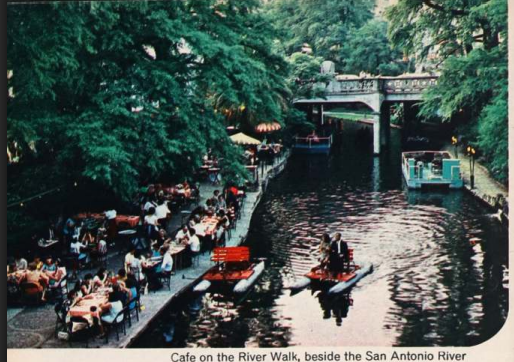 A photo of the San Antonio River Walk from the Ford Times.